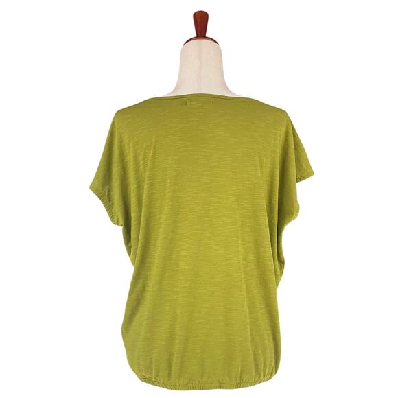 PRANA Ocupas Short-Sleeve Organic Cotton Top in Sweet Grass Green Size M - Picture 7 of 8